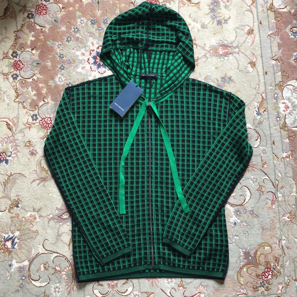 Piazza Sempione Checkered Zip Up Jacket NWT